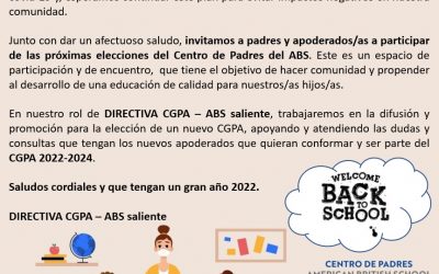 Mensaje de bienvenida CGPA 2022 Directiva